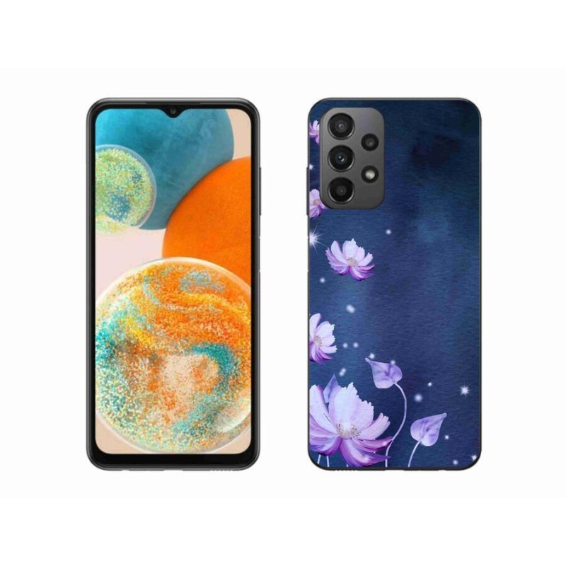 Gél tok mmCase a Samsung Galaxy A23 4G/5G készülékhez - hulló virágok