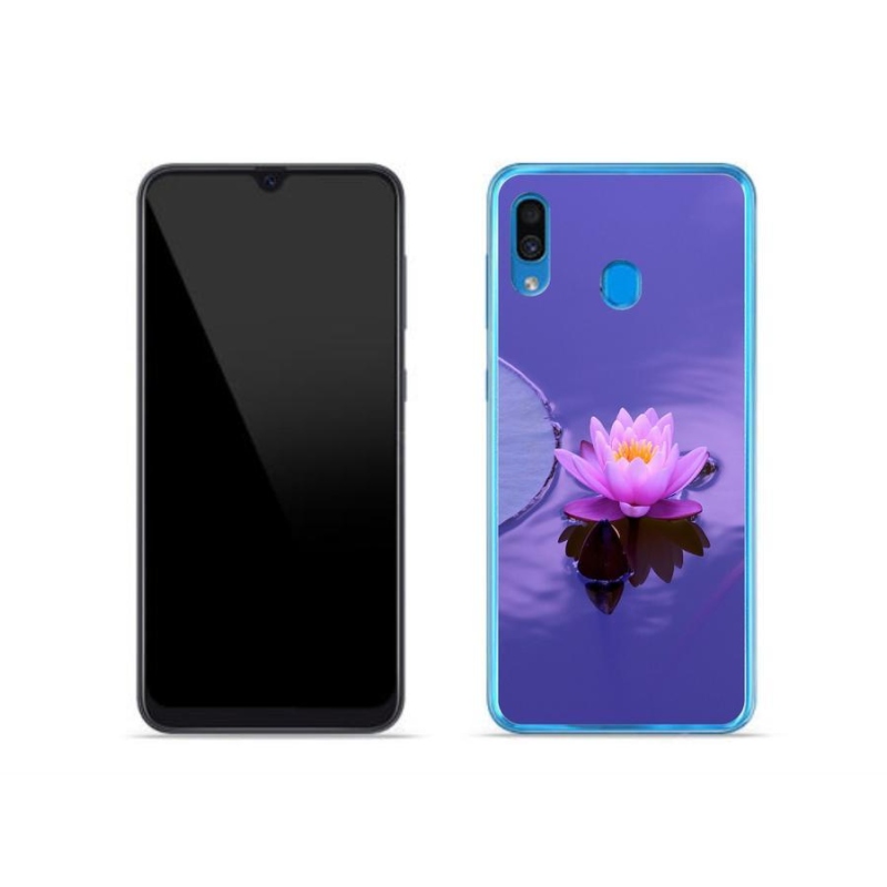 Gél tok mmCase mobiltelefonhoz Samsung Galaxy A30 - virág a felületen