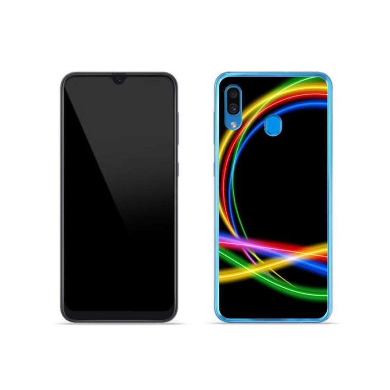 Gél tok mmCase Samsung Galaxy A30 készülékhez - neon körök