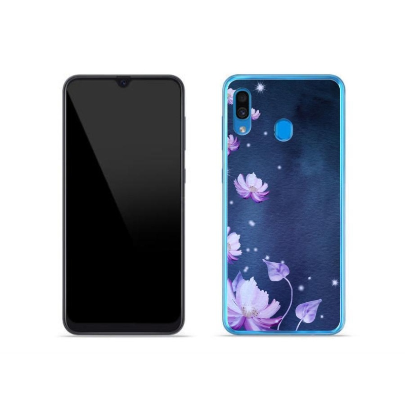 Gél tok mmCase mobiltelefonhoz Samsung Galaxy A30 - hulló virágok