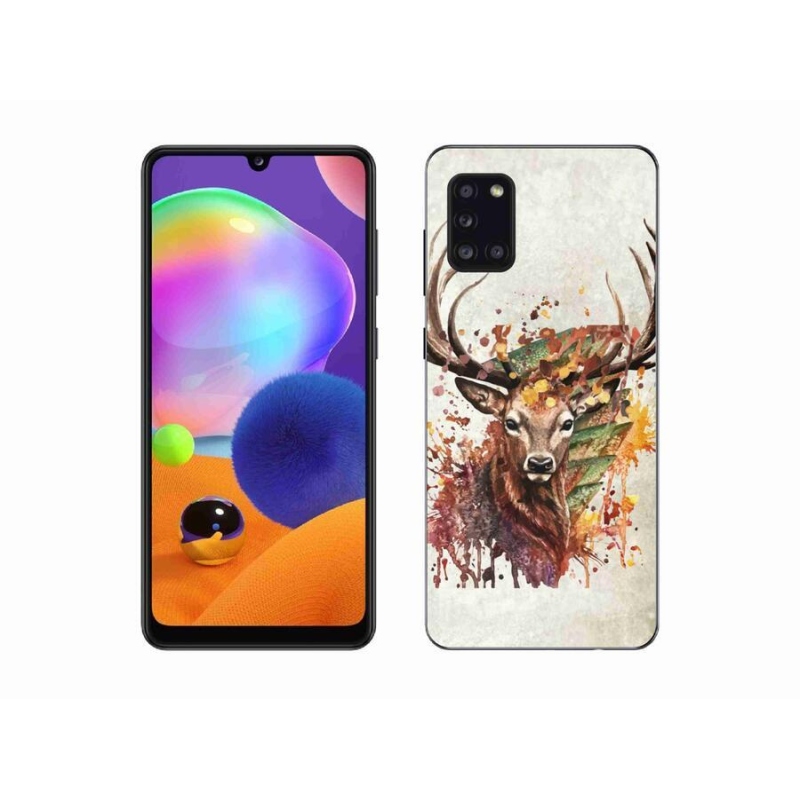 Gél tok mmCase mobiltelefonhoz Samsung Galaxy A31 - szarvas 1