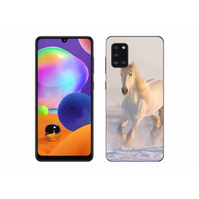 Gél tok mmCase mobiltelefonhoz Samsung Galaxy A31 - ló a hóban