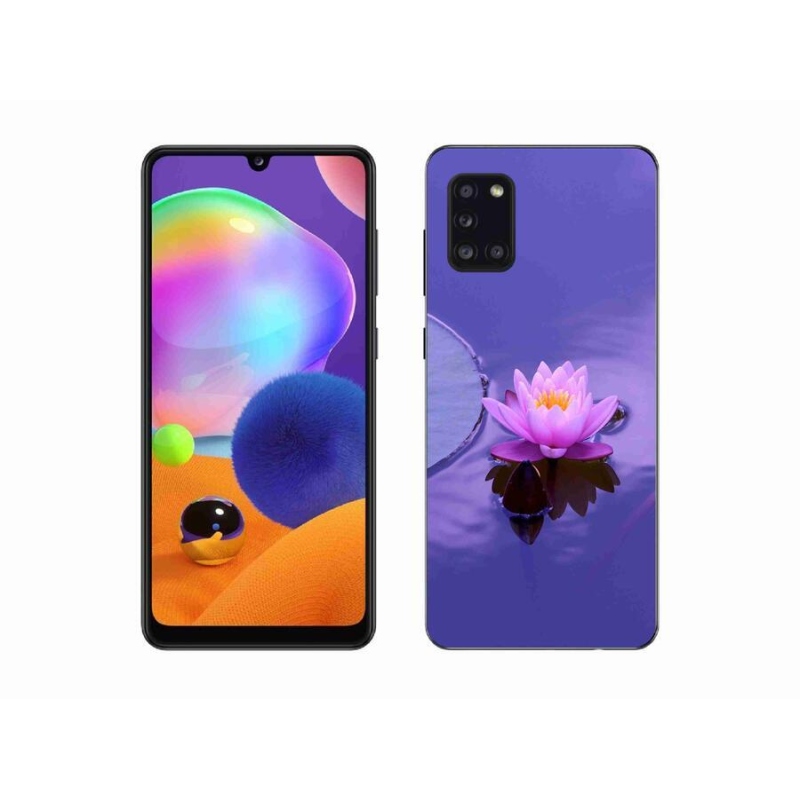 Gél tok mmCase mobiltelefonhoz Samsung Galaxy A31 - virág a felületen