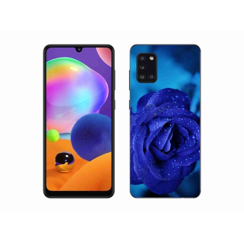 Gél tok mmCase Samsung Galaxy A31 készülékhez - kék rózsa