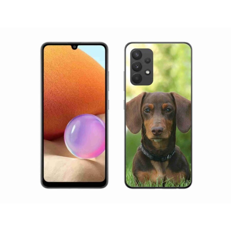 Gél tok mmCase a Samsung Galaxy A32 4G készülékhez - barna tacskó