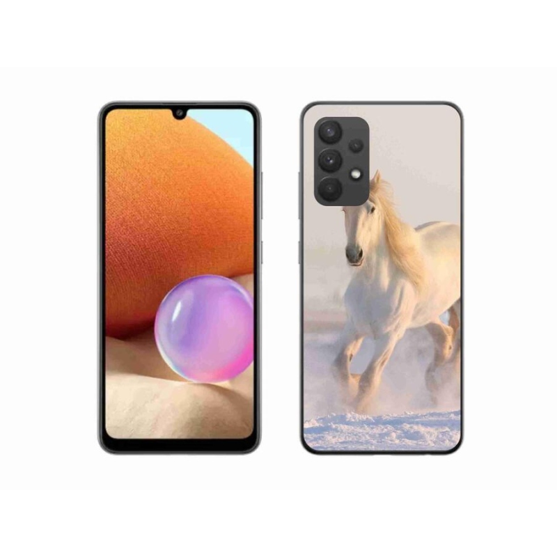 Gél tok mmCase a Samsung Galaxy A32 4G készülékhez - ló a hóban