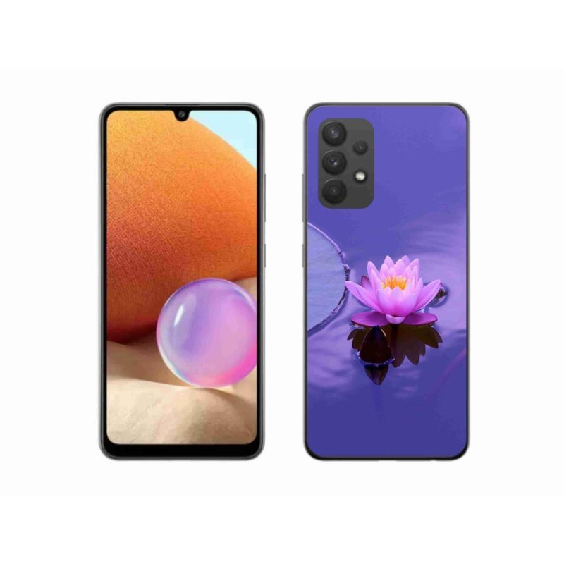 Gél tok mmCase a mobil Samsung Galaxy A32 4G - virág a felszínen