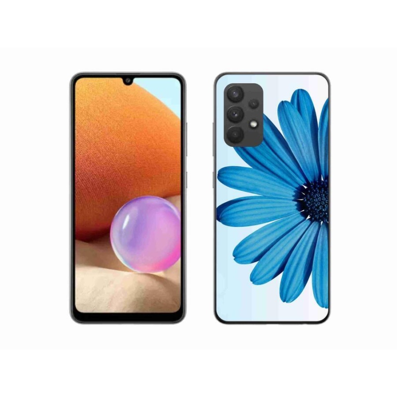 Gél tok mmCase a Samsung Galaxy A32 4G készülékhez - kék színű margaréta