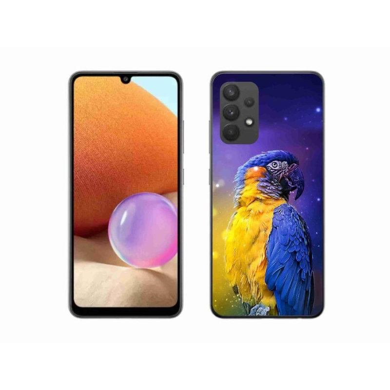 Gél tok mmCase a Samsung Galaxy A32 4G készülékhez - papagáj ara 1