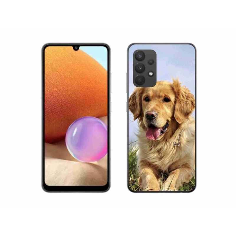 Gél tok mmCase a Samsung Galaxy A32 4G készülékhez - arany retriever