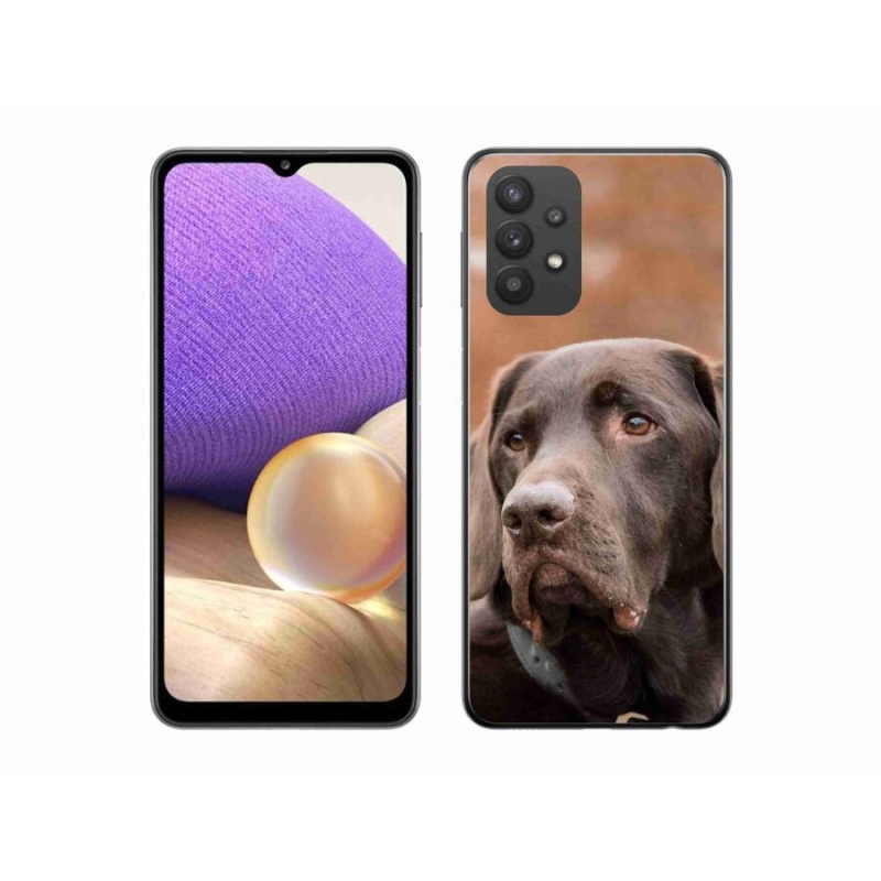 Gél tok mmCase a Samsung Galaxy A32 5G készülékhez - barna labrador