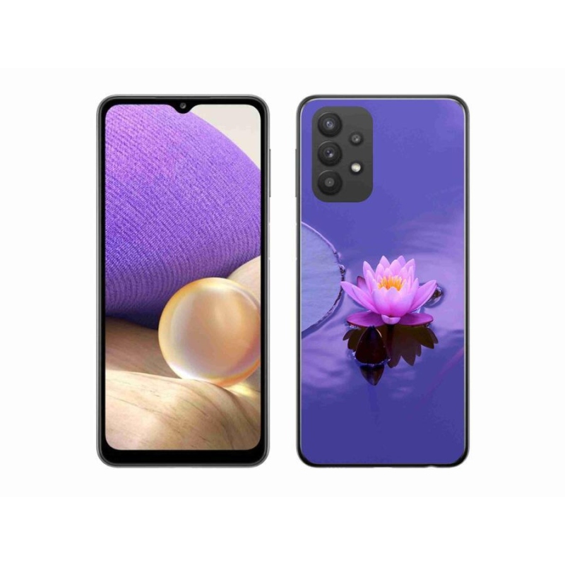 Gél tok mmCase a mobil Samsung Galaxy A32 5G - virág a felszínen