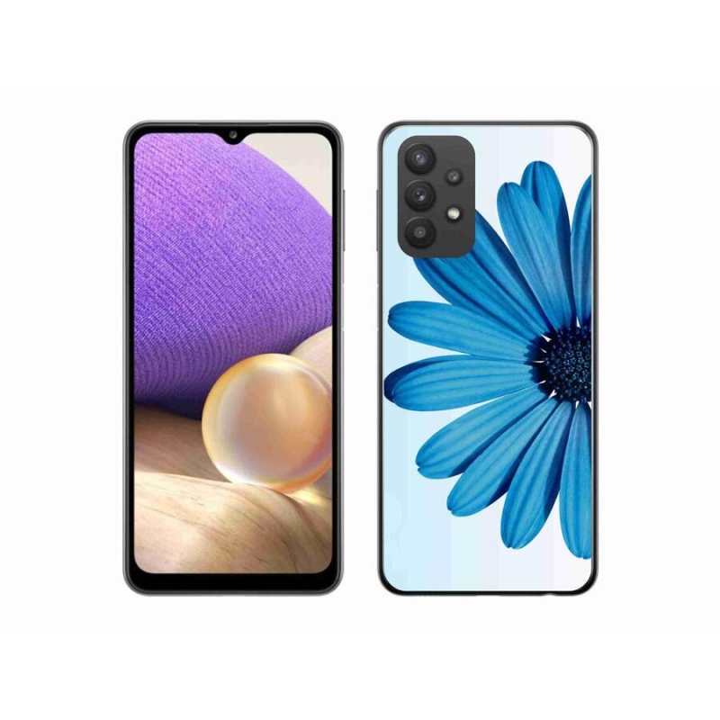 Gél tok mmCase a Samsung Galaxy A32 5G készülékhez - kék margaréta