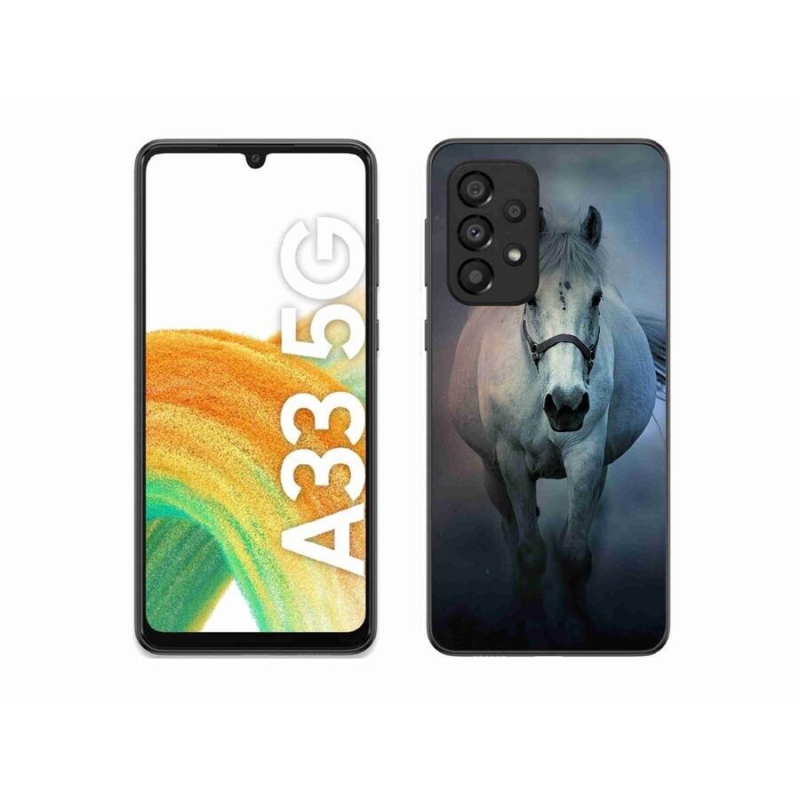 Gél tok mmCase Samsung Galaxy A33 5G - futó fehér lóhoz
