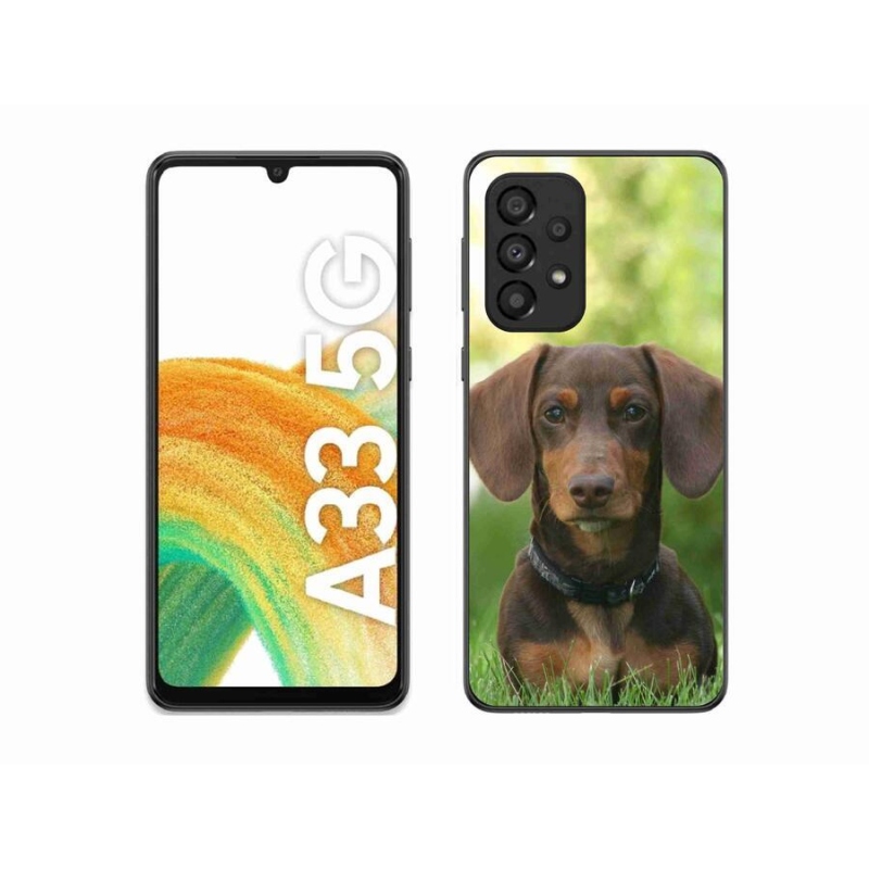 Gél tok mmCase a Samsung Galaxy A33 5G készülékhez - barna tacskó