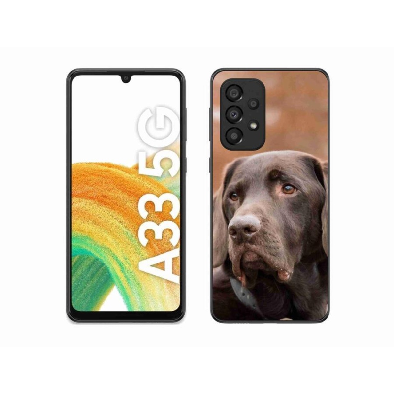 Gél tok mmCase a Samsung Galaxy A33 5G készülékhez - barna labrador