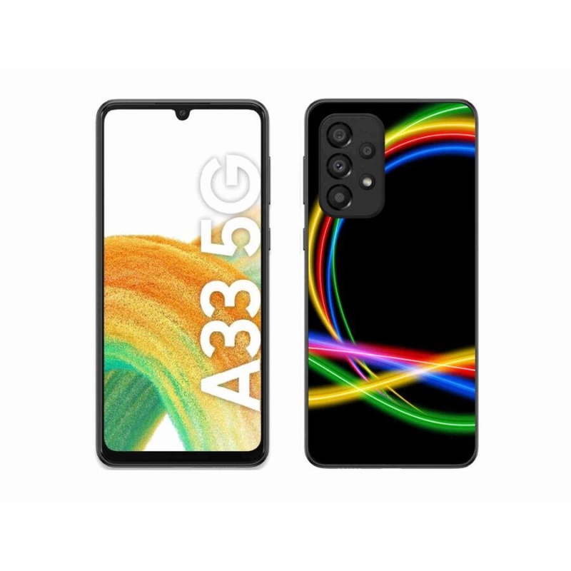 Gél tok mmCase a Samsung Galaxy A33 5G készülékhez - neon körök