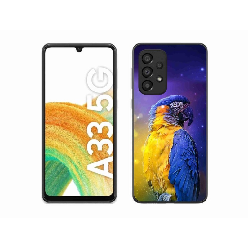 Gél tok mmCase a Samsung Galaxy A33 5G készülékhez - papagáj ara 1