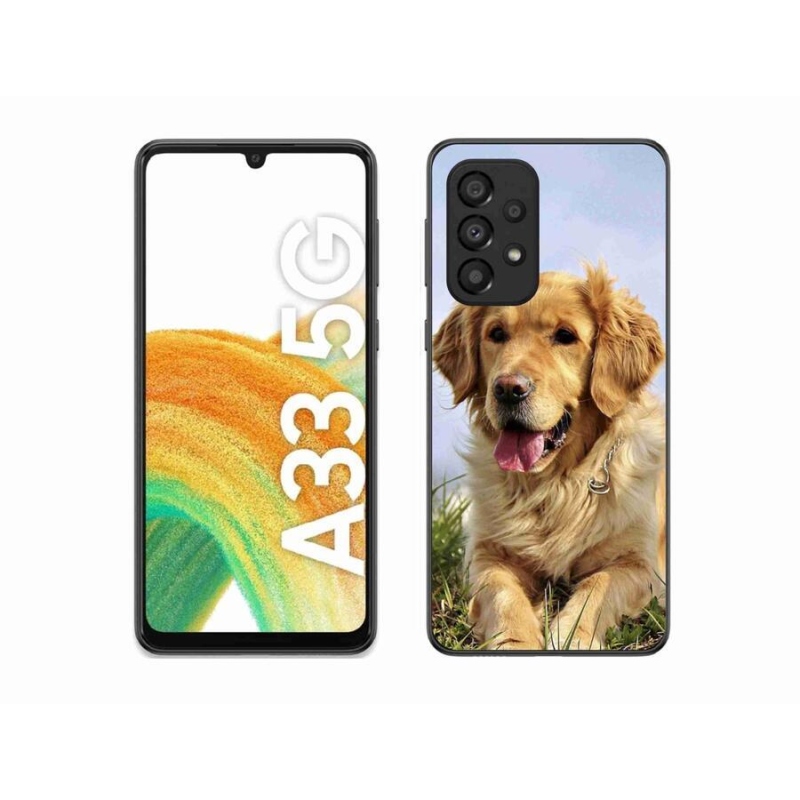 Gél tok mmCase Samsung Galaxy A33 5G - arany retrieverhez