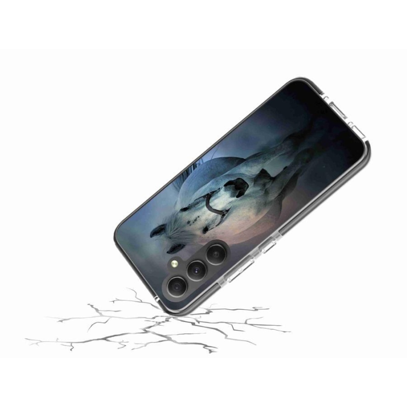 Gél tok mmCase Samsung Galaxy A34 5G - futó fehér lóhoz
