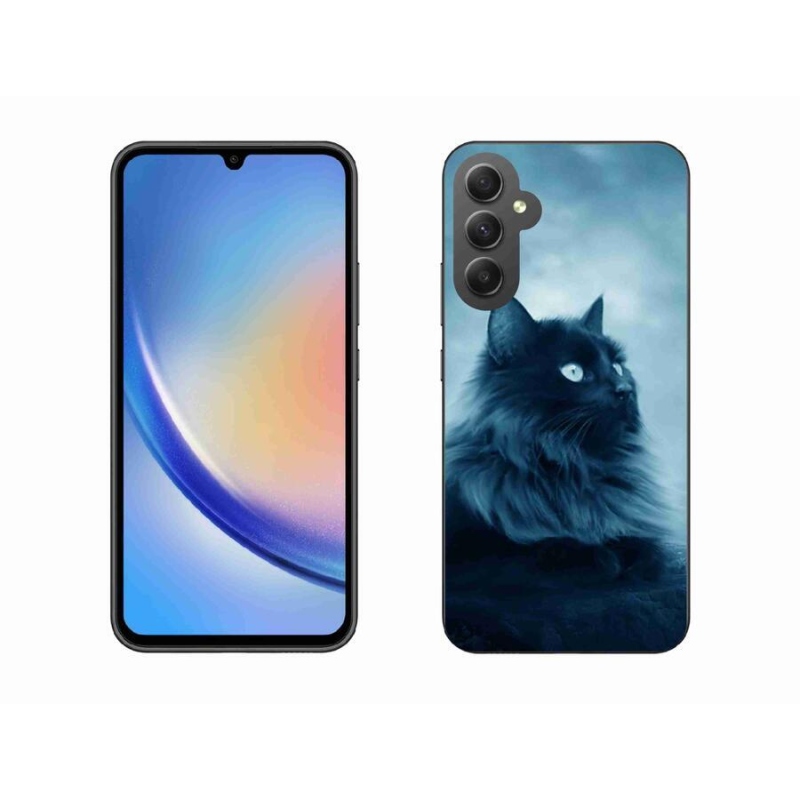 Gél tok mmCase Samsung Galaxy A34 5G - fekete macska 1