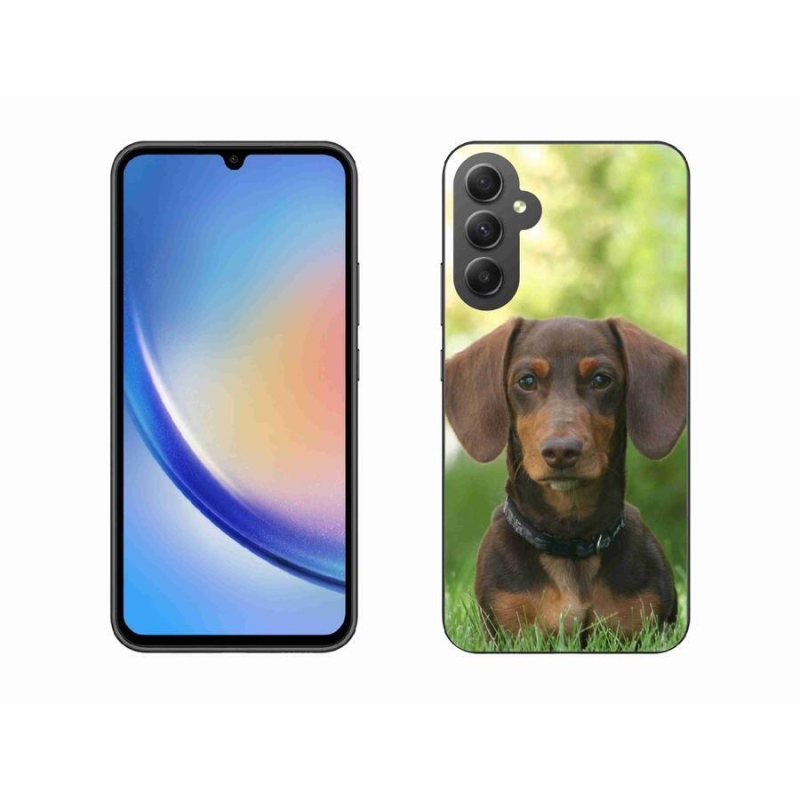 Gél tok mmCase a Samsung Galaxy A34 5G készülékhez - barna tacskó