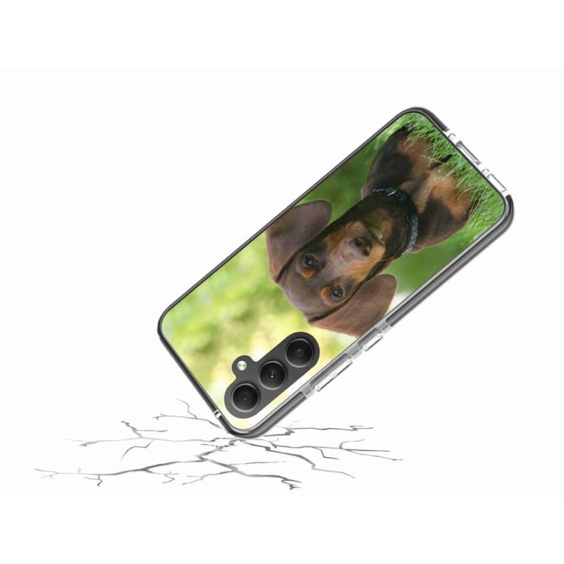 Gél tok mmCase a Samsung Galaxy A34 5G készülékhez - barna tacskó