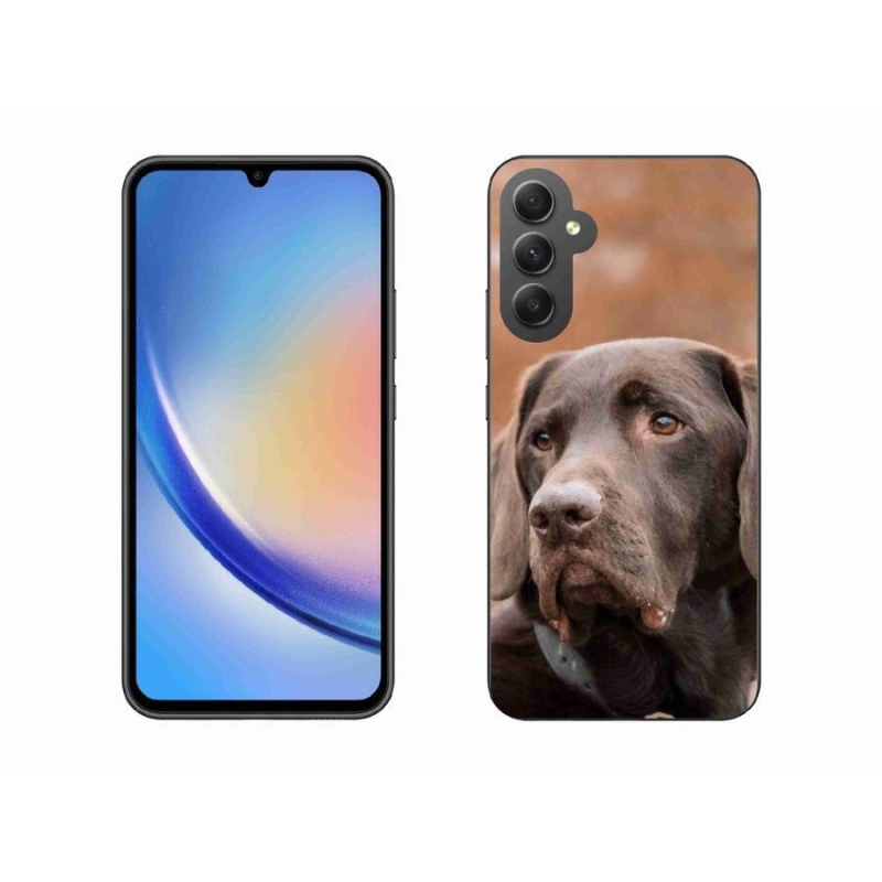 Gél tok mmCase a Samsung Galaxy A34 5G készülékhez - barna labrador
