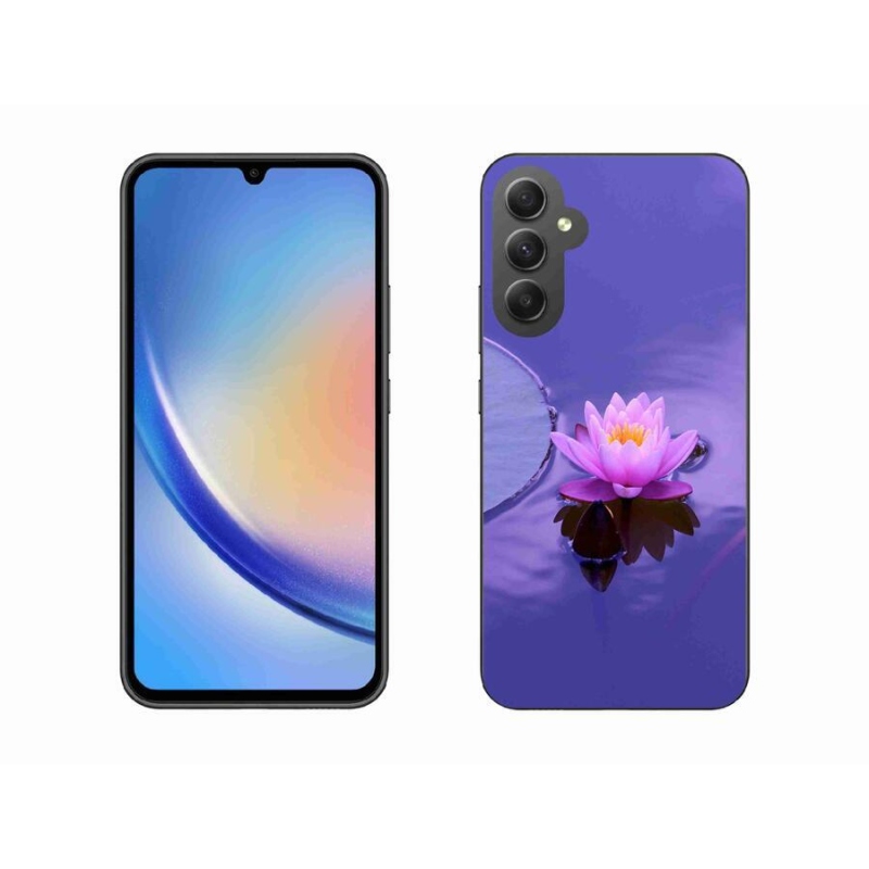 Gél tok mmCase a mobil Samsung Galaxy A34 5G - virág a felszínen