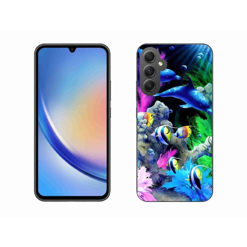 Gél tok mmCase a Samsung Galaxy A34 5G készülékhez - tengeri világ