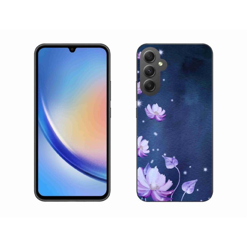 Gél tok mmCase mobiltelefonhoz Samsung Galaxy A34 5G - hulló virágok