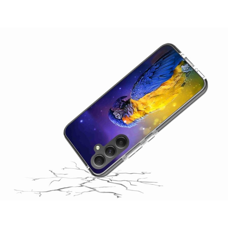 Gél tok mmCase a Samsung Galaxy A34 5G készülékhez - papagáj ara 1