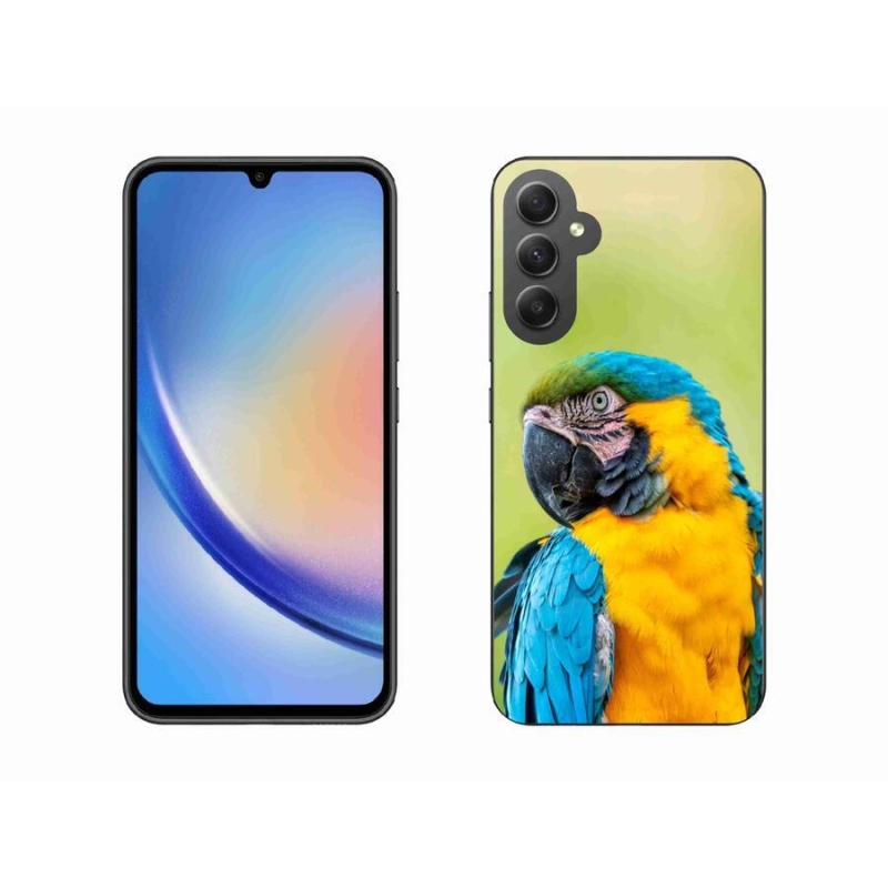 Gél tok mmCase a Samsung Galaxy A34 5G készülékhez - papagáj ara 2