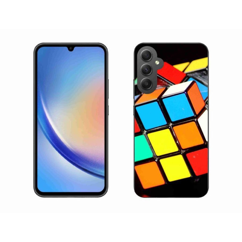 Gél tok mmCase Samsung Galaxy A34 5G - Rubik-kocka Samsung Galaxy A34 5G-hez