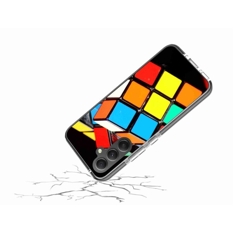 Gél tok mmCase Samsung Galaxy A34 5G - Rubik-kocka Samsung Galaxy A34 5G-hez