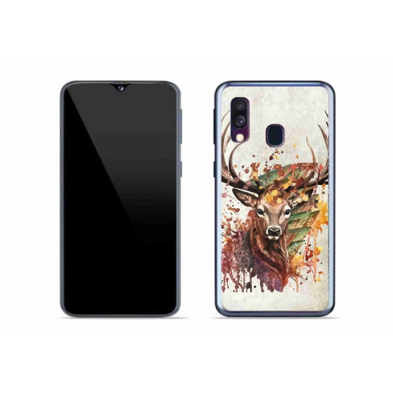 Gél tok mmCase a Samsung Galaxy A40 készülékhez - szarvas 1