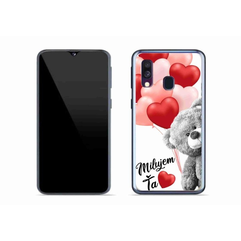 Gél tok mmCase a Samsung Galaxy A40 készülékhez - I love you en