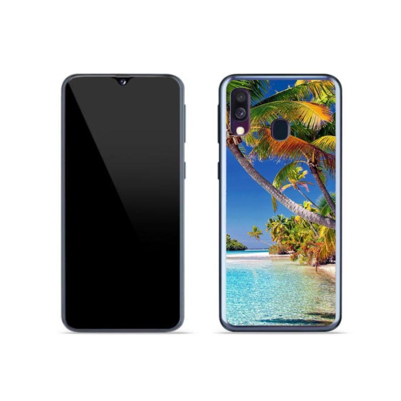 Gél tok mmCase mobiltelefonhoz Samsung Galaxy A40 - tengerparti strand