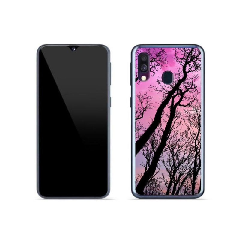 Gél tok mmCase mobiltelefonhoz Samsung Galaxy A40 - kidőlt fák