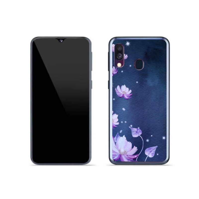 Gél tok mmCase mobiltelefonhoz Samsung Galaxy A40 - hulló virágok