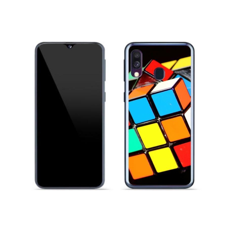 Gél tok mmCase a Samsung Galaxy A40 készülékhez - Rubik-kocka