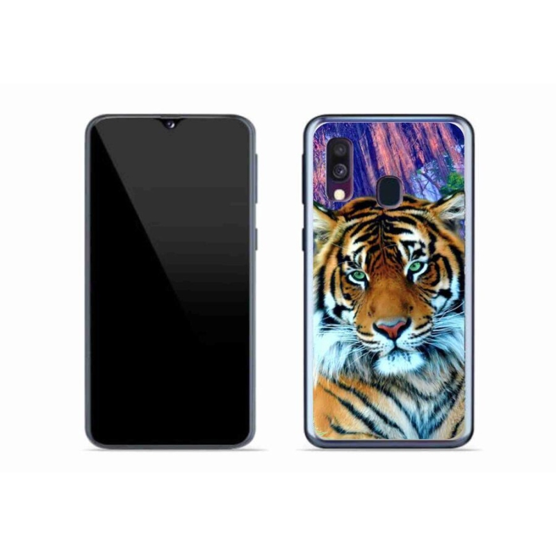 Gél tok mmCase mobiltelefonhoz Samsung Galaxy A40 - tigris
