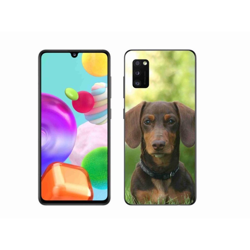 Gél tok mmCase Samsung Galaxy A41 készülékhez - barna tacskó