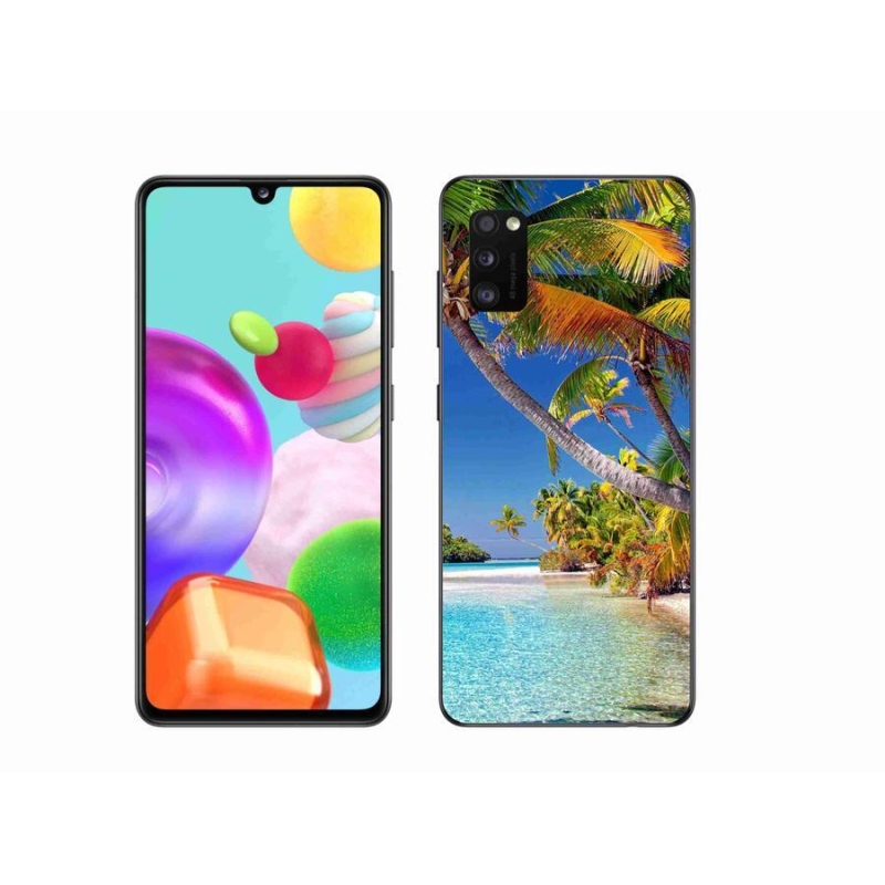 Gél tok mmCase mobiltelefonhoz Samsung Galaxy A41 - tengerparti strand