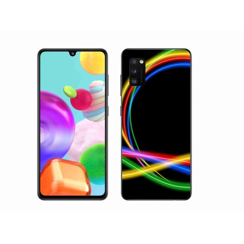 Gél tok mmCase Samsung Galaxy A41 készülékhez - neon körök