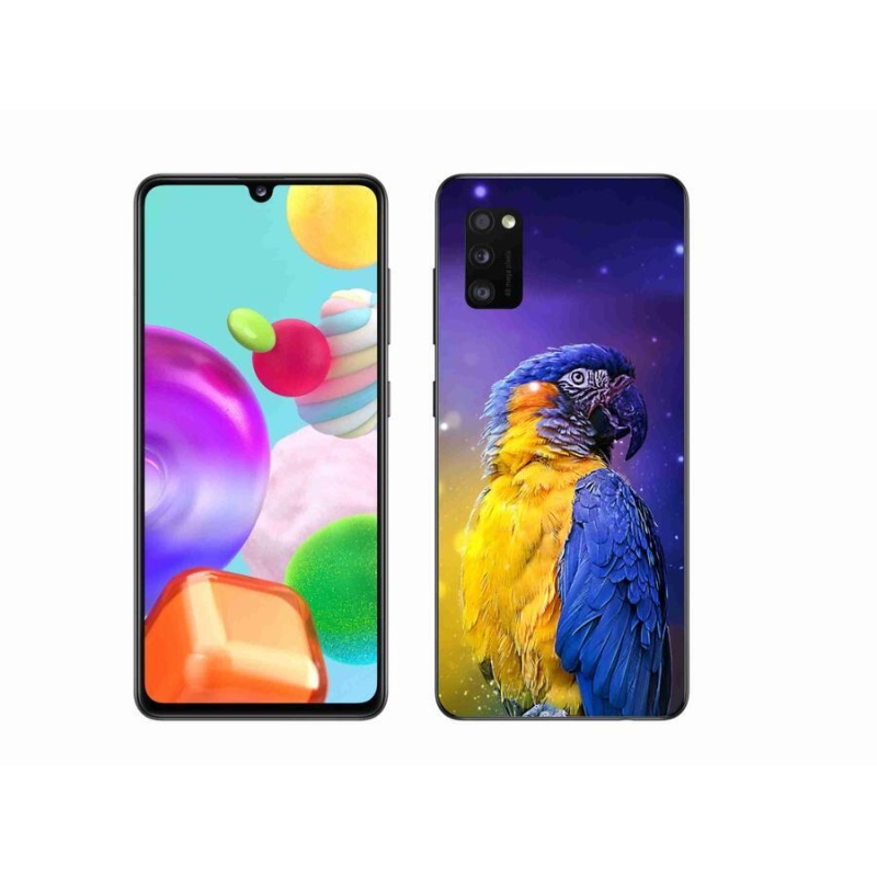 Gél tok mmCase mobiltelefonhoz Samsung Galaxy A41 - papagáj ara 1