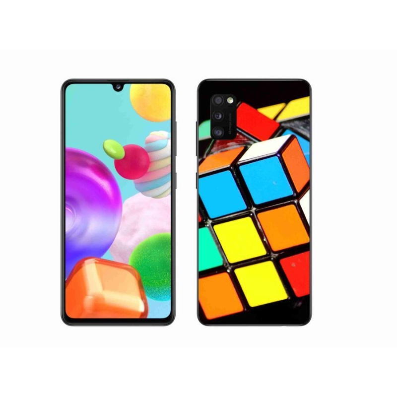 Gél tok mmCase mobiltelefonhoz Samsung Galaxy A41 - Rubik-kocka