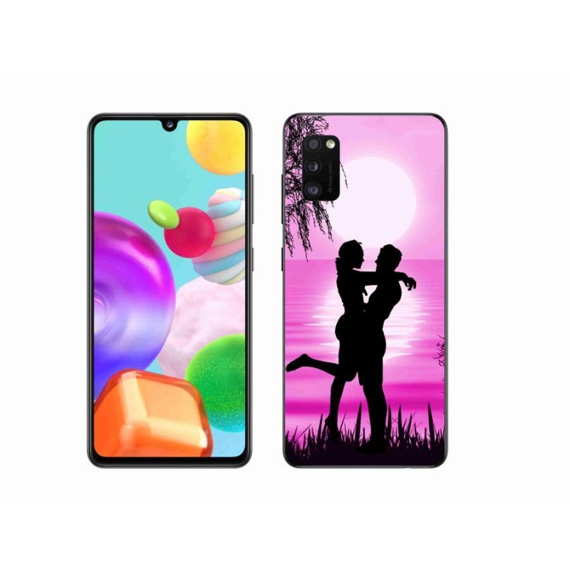 Gél tok mmCase mobiltelefonhoz Samsung Galaxy A41 - naplemente