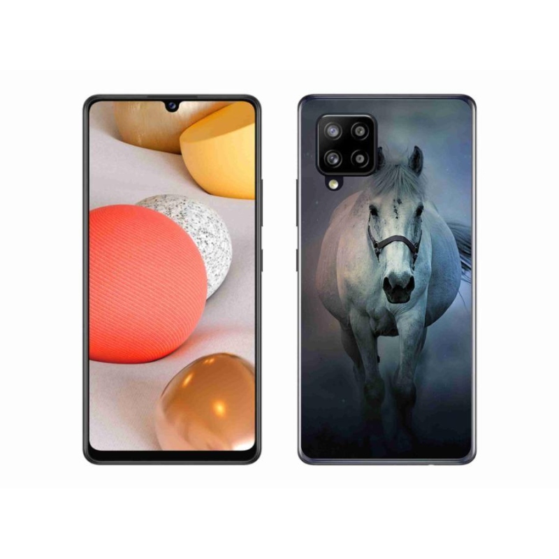 Gél tok mmCase Samsung Galaxy A42 5G - futó fehér lóhoz
