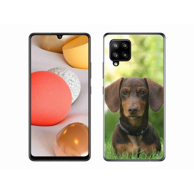 Gél tok mmCase a Samsung Galaxy A42 5G készülékhez - barna tacskó